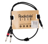 ROCKDALE XC-002-1M компонентный кабель, разъёмы stereo mini jack папаx2 mono jack папа, длина 1 м.