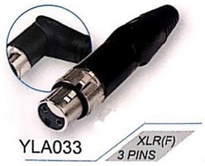 AMPERO YLA033 XLRF разъём XLR кабельный "мама" с отклоняемым хвостовиком