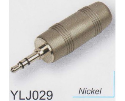AMPERO YLJ029 1/8" STEREO NICKEL разъём mini-Jack, стерео, "папа", никелированные контакты.