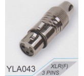 AMPERO YLA043 XLRF разъём XLR кабельный "мама" никелированный матовый.