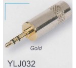 AMPERO YLJ032 1/8" STEREO GOLD разъём "mini-Jack" стерео, "папа", позолоченные контакты.