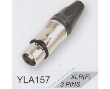 AMPERO GCA800 /N ЗР (YLA157) XLRF разъём XLR кабельный "мама" никелированный матовый, NEUTRIK TYPE.