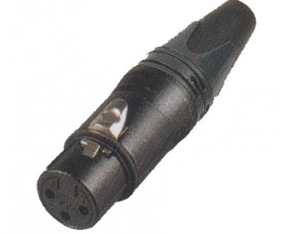 AMPERO GCA800 /BK ЗР (YLA159) XLRF разъём XLR кабельный "мама" чёрный матовый, NEUTRIK TYPE.