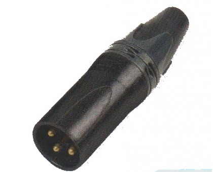AMPERO GCA900 /BK ЗР (YLA160) XLRM разъём XLR кабельный "папа" чёрный матовый, NEUTRIK TYPE.