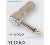 AMPERO YLD053 1/4" MONO разъём Jack кабельный, "папа", угловой.