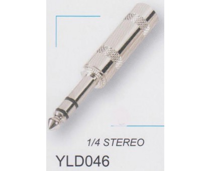 AMPERO YLD046 1/4" STEREO разъём Jack кабельный, "папа".