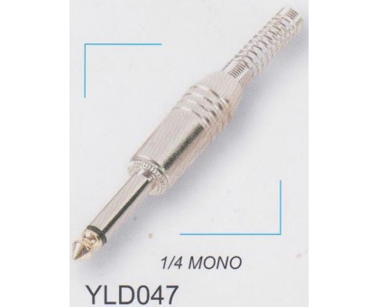 AMPERO YLD047 1/4" MONO разъём Jack кабельный, "папа".