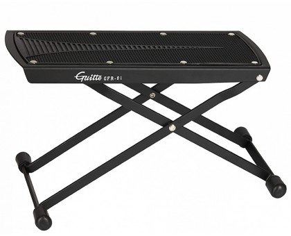 Guitto GFR-01 подставка под ногу гитариста. 6 позиций высоты. Высота: 185-263мм. Цвет: черный. Размеры: 296х141х18мм. Вес: 0,6кг.