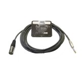 INVOTONE ACM1010S/BK микрофонный кабель, 6,3 джек стерео <-> XLR3M (папа), длина 10 м (черный).
