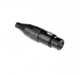 AMPHENOL AC3FB разъем XLR кабельный мама , 3 конт. штампованные контакты, цвет - черный