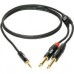 NordFolk NYC001 1.5M кабель Minijack stereo<->2xJack mono, литые разъёмы, 1.5 м.