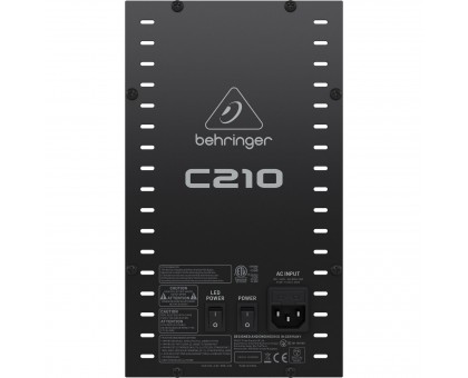 BEHRINGER C210 активная акустическая система, модульная, 8' сабвуфер, 4х2,5' твиттера. Мощность 200 Вт. Усилитель класса D. Размеры: 415х325х1380 мм. Вес: 13,3 кг.