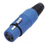AMPERO GCA021/S3P XLRF разъём XLR кабельный "мама" синий