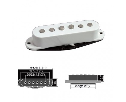 Belcat BS01-N-box датчик для электрогитары, single 6 точек, NECK, FA, 52мм, в коробке.