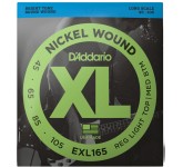 D`ADDARIO EXL-165 XL NICKEL WOUND струны для бас-гитары Long Regular Ligth Top Medium Bottom 45-105