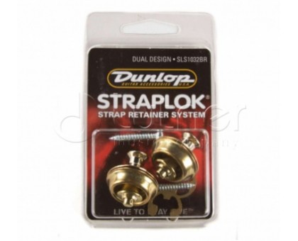 Dunlop SLS1032BR крепление для гитарного ремня Straplock (пара), латунь. NY002
