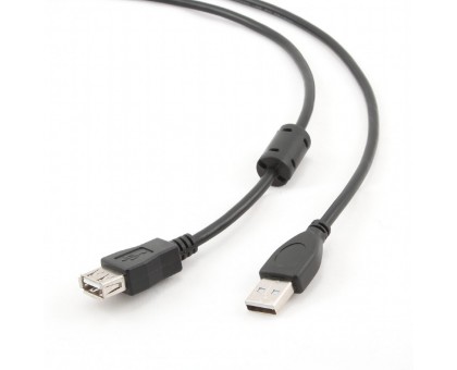 Gembird Pro кабель USB 2.0 AM-AF удлинитель 1.8м, ферритовые кольца [CCF-USB2-AMAF-6] 10898