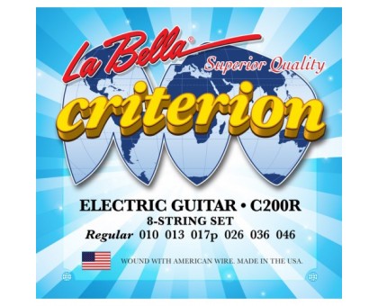 La Bella C200R  Criterion Regular 010-046 комплект струн для электро-гитары. Верхние струны - сталь,