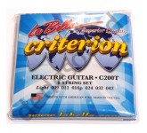 La Bella C200T Criterion Light 009-042 комплект струн для электро-гитары. Верхние струны - сталь, бас