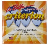 La Bella C800 Criterion комплект струн для классической гитары, нормального натяжения. Верхние струны-черный нейлон, басовые струны-нейлоновая нить в бронзовой оплётке.