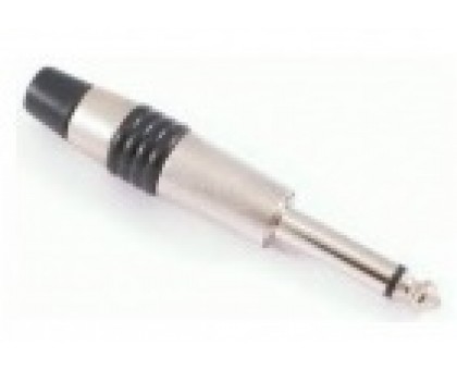 MRC MRJ224C разъём Jack, кабельный, "папа", 2-х контактный (mono); металлический корпус.
