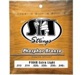 SIT P1048 PHOSPHOR BRONZE Extra Light струны для акустической гитары  (10-14-20-30-36-48) Экстра лег