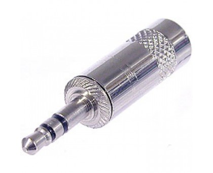 MRC MRJM231S-L разъём Jack 3.5mm (mini) кабельный, 3-х контактный (stereo); металлический хромирован