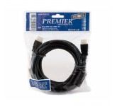 PREMIER 5-813 1.5 шнур HDMI `шт` - HDMI `шт` пластик `позолоченный` OD6.0мм с ферритами 1.5м 5-813
